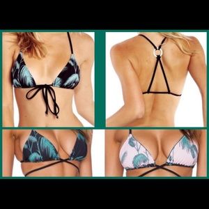 WILDFOX racerback Reversible Bamboo Bikini Top